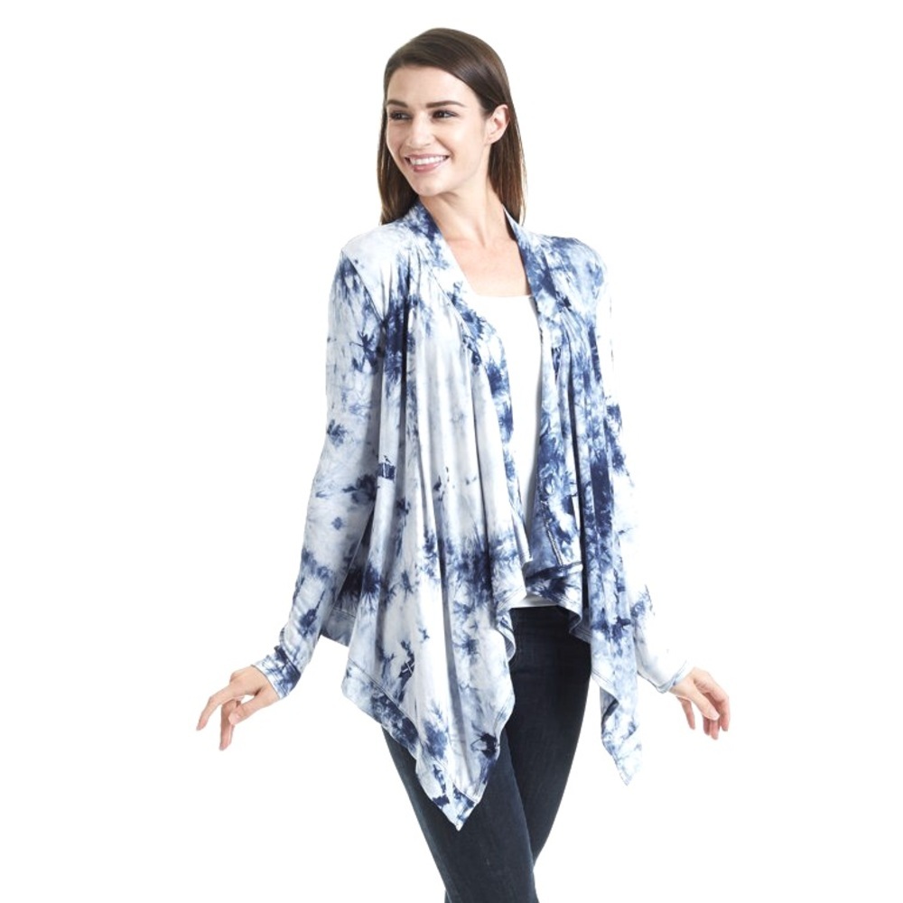 Grunge Kollection tie dyed waterfall open cardigan